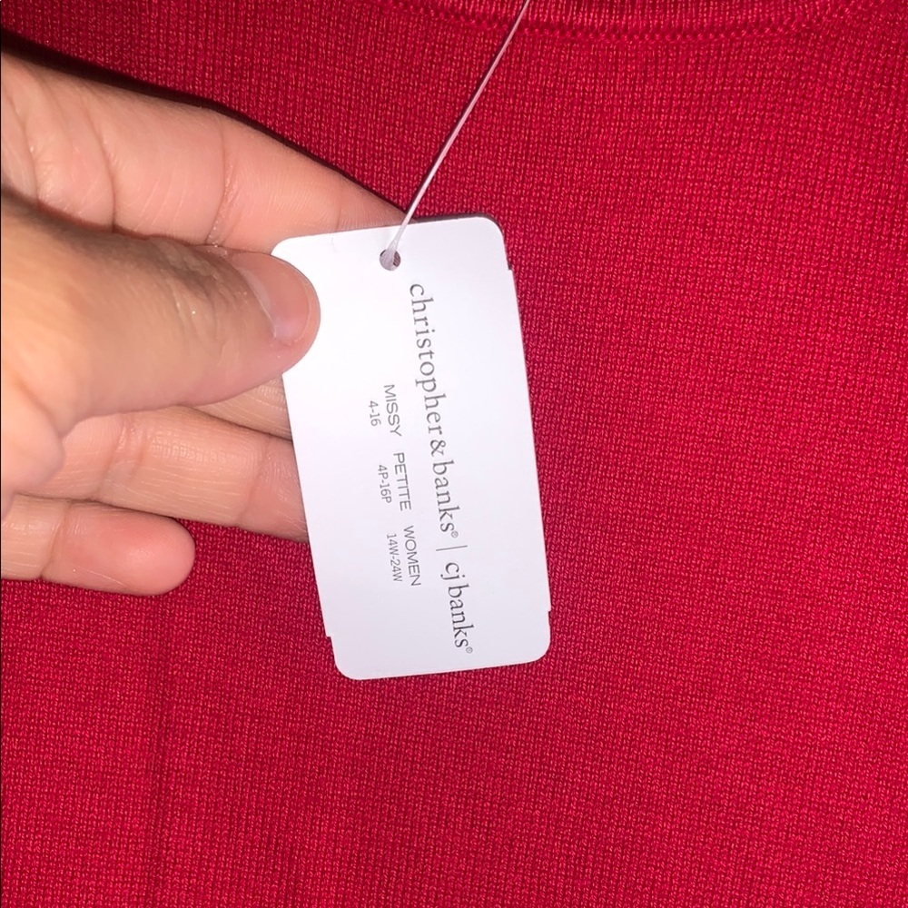 NWT Cj banks  banks Women's Red Sleeveless Top - Picture 5 of 6